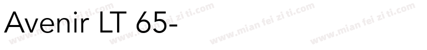 Avenir LT 65字体转换